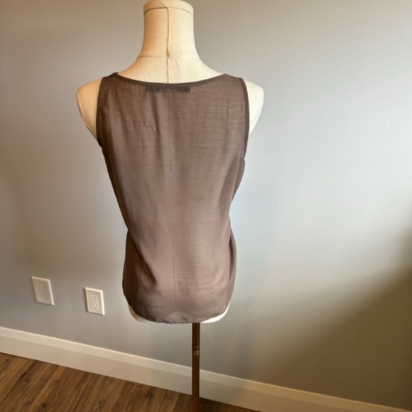 Ark & Co., Women's Sleeveless, Layered, Light Brown Blouse, SZ SM - Picture 4 of 7